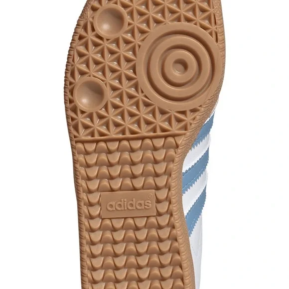 adidas Adidas Samba OG White Blue Gum Sole Sneakers | Youth 7Y / Women’s 8.5 NEW - Picture 9 of 12